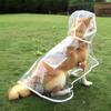 Dog Raincoat Transparent Hooded Dog Rain Jacket Adjustable Waterproof Pet Poncho for Small Medium Dogs Cats