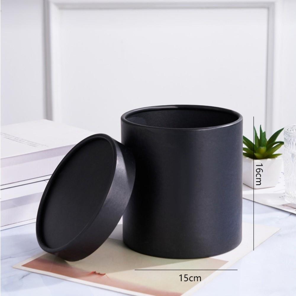 Round Flower Gift Box Solid Color Cardboard Gift Packaging Paper Box Silver Flower Arrangement Bucket Wedding Party Decoration