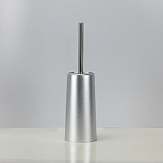 Set Spazzolino WC Stile Europeo Oro con Setole Morbide in TPR - Da Pavimento, Supporto Senza Installazione.