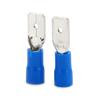 100 ks 50 párů 6,3 mm 16/14AWG samice/samec elektrický konektor pro zapojení, izolovaný krimpovací konektor, modrý