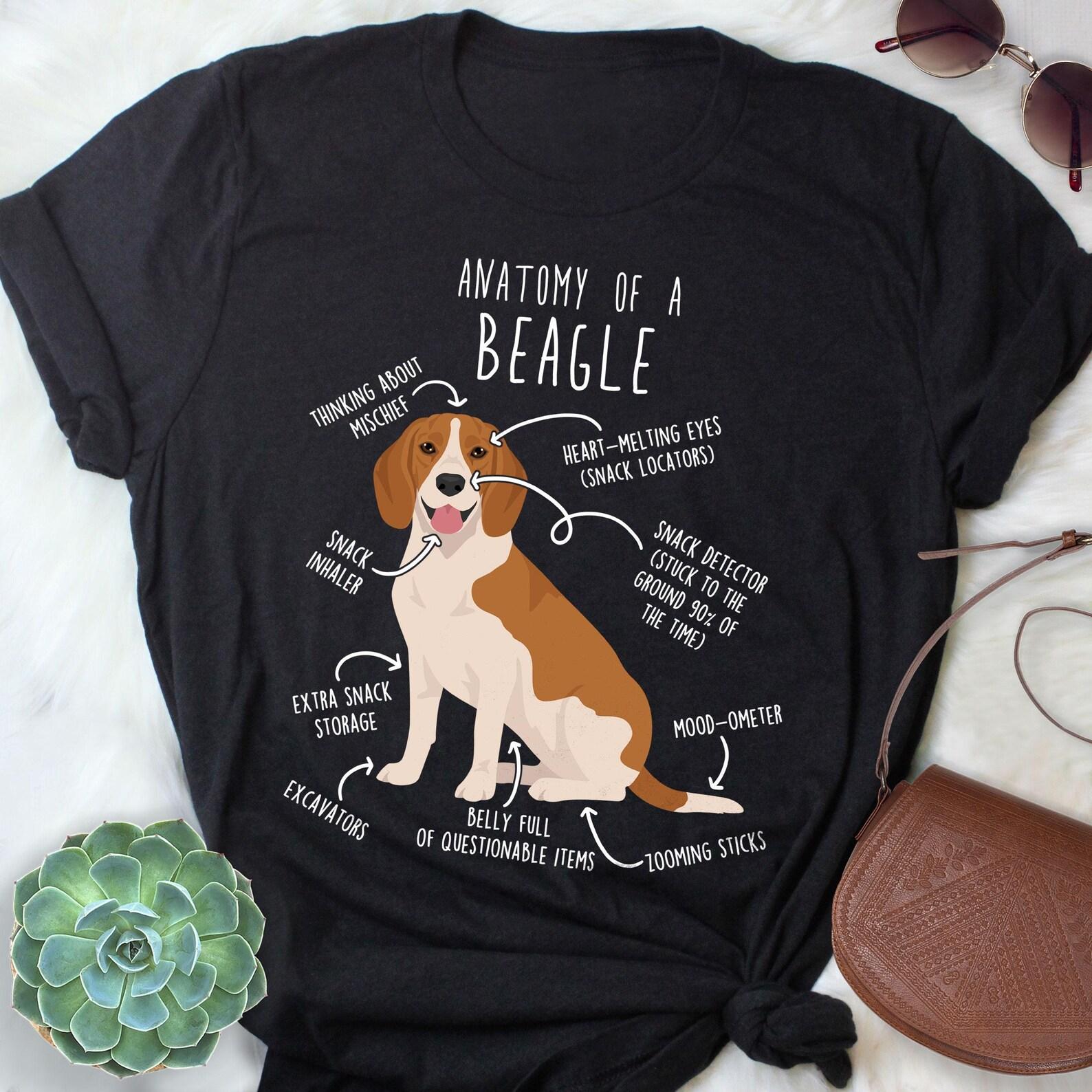 Red and White Beagle Shirt, , , Funny Dog Lover Gift, Cute Beagle T-shirt, Pet Tee, Beagle Mom, Beagle Dad, Top, Brown Tan 100