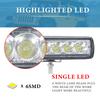 6Led Work Light Bar for Motorcycle LED Lens Spot Headlights 6000k White Super Bright Motorbike SUV ATV Off-road Driving Lamp