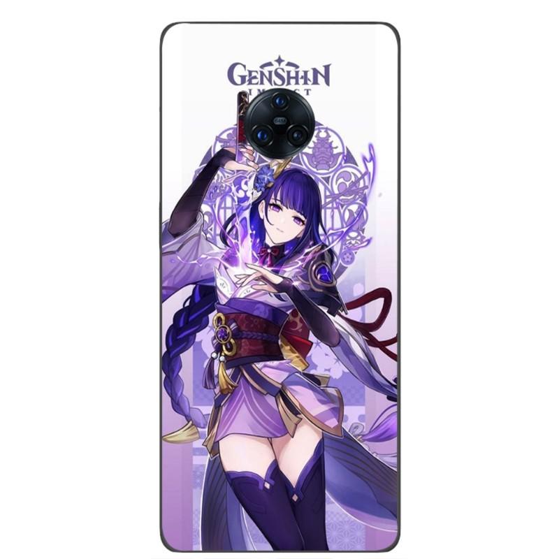 

Чехол для телефона Genshin Impact Райдэн Сёгун для VIVO Y95 Y93 Y31 Y20 V19 V17 V15 Pro X60 NEX Мягкий черный чехол для телефона VIVO NEX 3