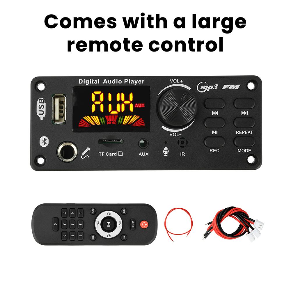 50W Verstärker Bluetooth 5.0 DIY MP3 WAV Decoder Platine Mikrofon Aufnahme Anruf Motherboard 2 * 50W 87,5-107,5MHz
