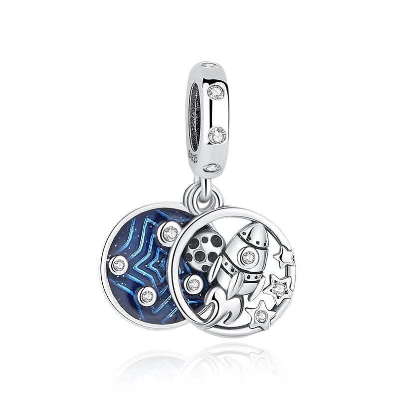 925 Silver Charm Love Star Moon Sun Spaceman Pendant Beads Charms Fit Original Bracelets Necklaces Jewelry For Women