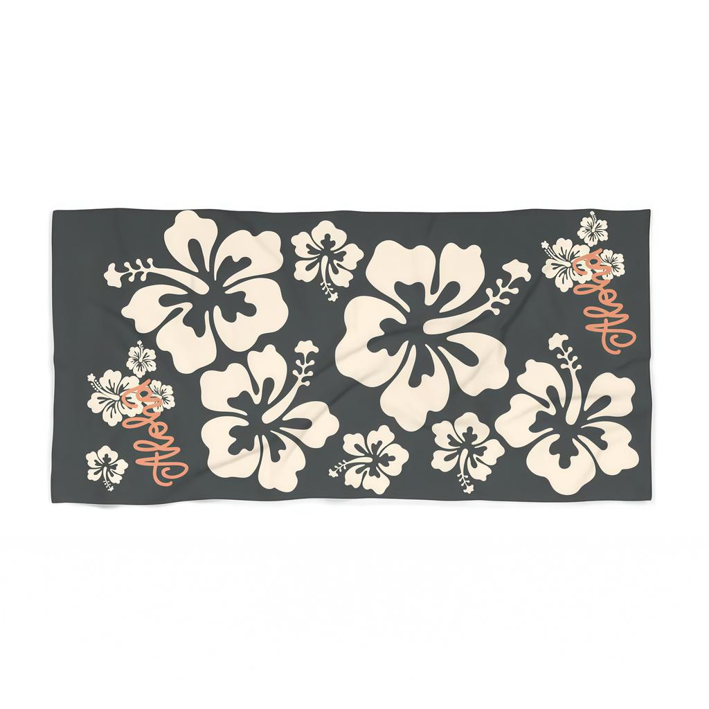 Hibiscus Beach Towel Unisex Absorbent for Pool Beach Diving Surfing Camping Summer Essential Gift Multiple Sizes