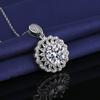 Sunflower Necklace 5 Carat Moissanite Pendant Full Diamond Light Luxury Collarbone Chain