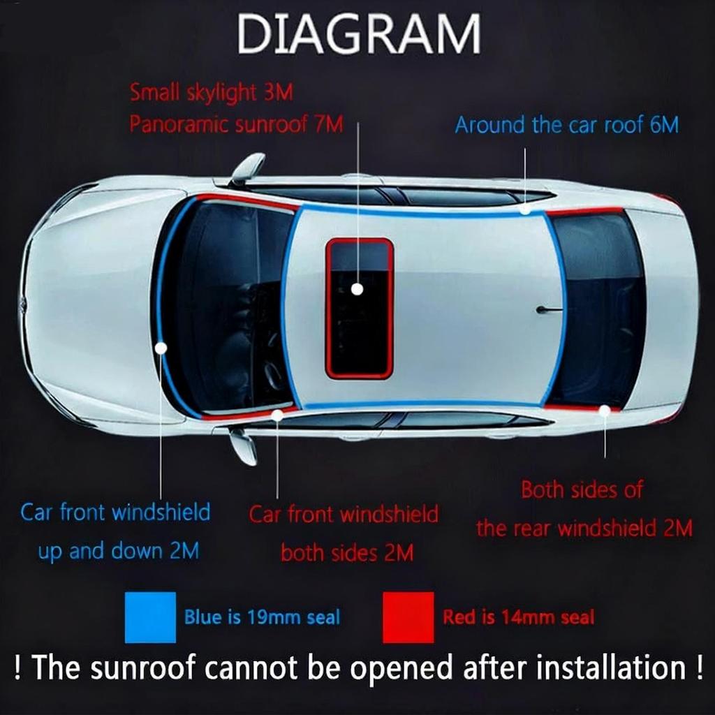 Car Windshield Rubber Seal Strip Dustproof Self-Adhesive Weatherstrip Weather Stripping Door Seal For Automotive Sedan Pickup