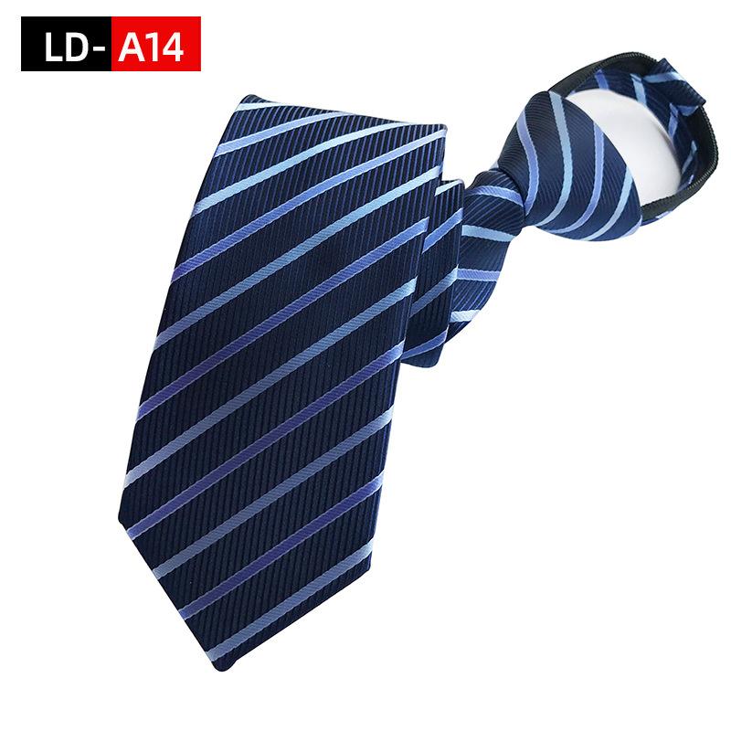 Cravată de afaceri pentru bărbați de 8 cm, cu fermoar, cravată cu nod leneș, decorațiuni occidentale