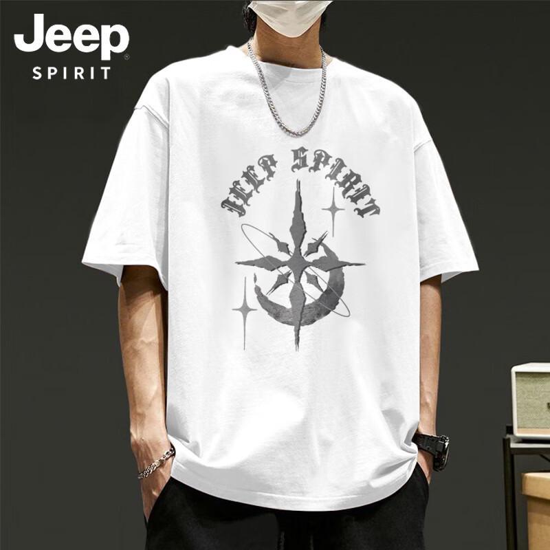 JEEP SPIRIT Men s Casual Print Short Sleeve T-Shirt M
