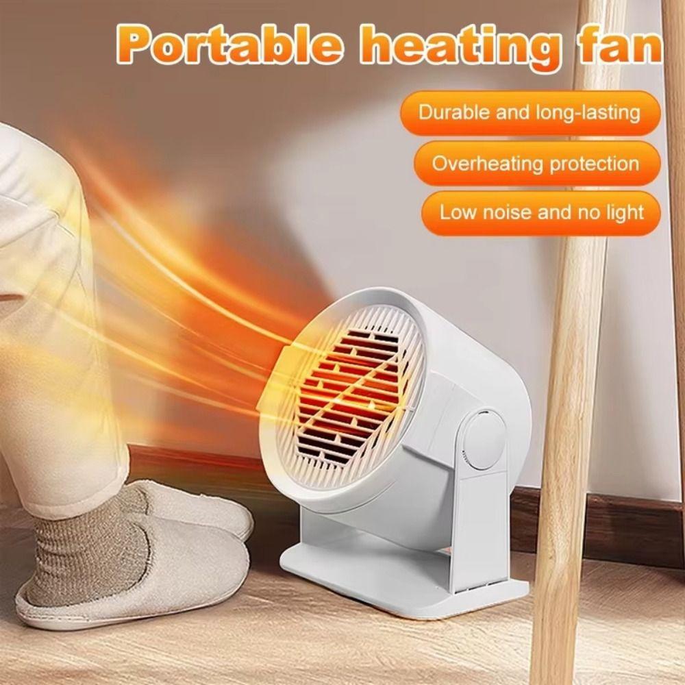 Overheat Protection Electric Heater Adjustable Angle Warm Air Heater Desktop Heater Fan  Office