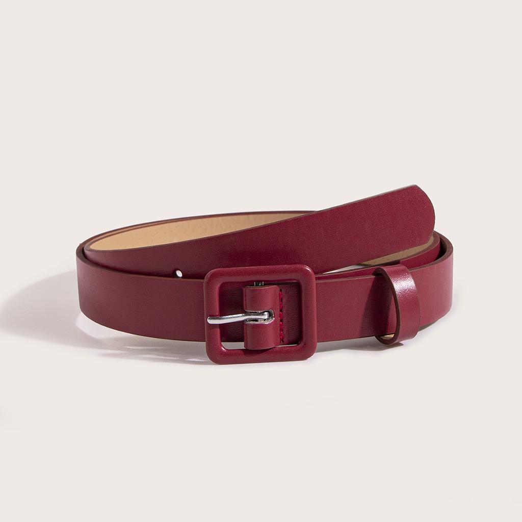 New Women's Simple and All-match Skirt Imitation Leather PU Clothing Belt Pin Clothing Clothing Square Clothing Belt