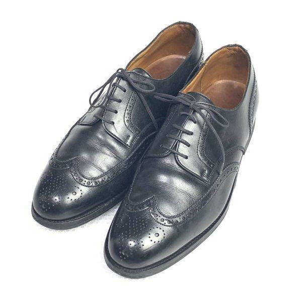

Rare Vintage JM Weston SYLVESTRE VINCENT Size 8D 26.0cm Wingtip Dress Shoes Black(USED)