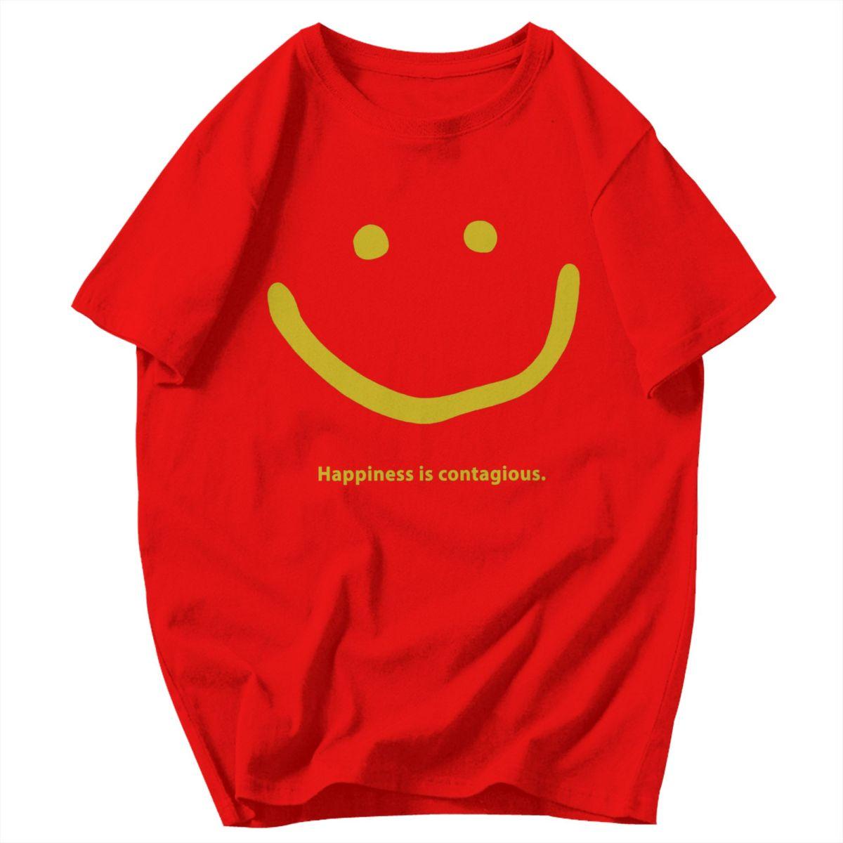 Men T Shirt Pluribus Happiness Is Contagious Funny Pops Y2K Graphic Quality Unisex Clothing T Shirts S