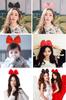 YFFSFDC Cute Ribbon Tiara Hair Accessory, Princess Headband, Cosplay Prop, Accessory, Cosplay, Costume, Halloween Party (Pink)