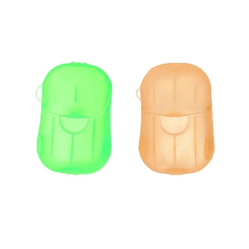 1/6Pcs Portable Soap Paper Disposable Travel Case Mini Cleaning Soaps for Washing Cleaning Hand for Outdoor Camping Hiking