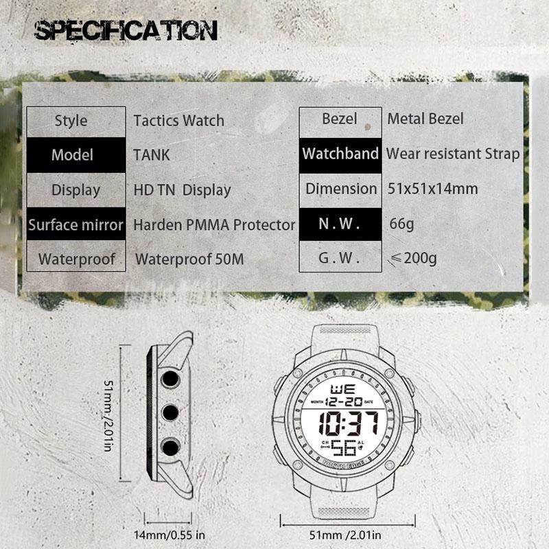 NORTH EDGE Mens Digital Watches Army Military World Time Alarm Sport Stopwatch For Male Waterproof 50M Wristwatch Relogios