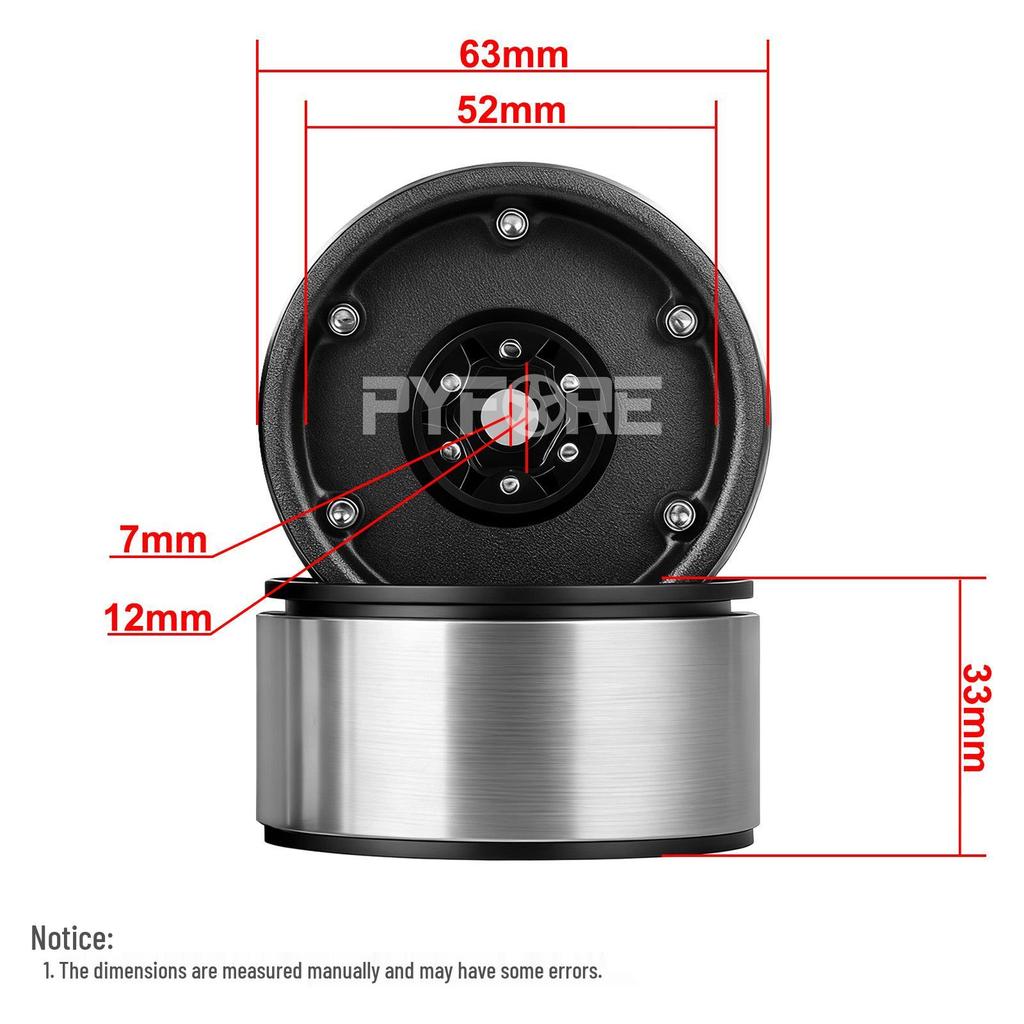 1/8 RC Off-Road Crawler Car 2.2" Metal Wheel Hub Tires Upgrade R278