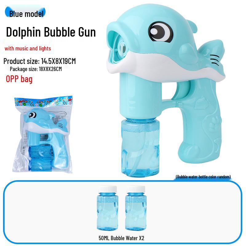 Selected Internet Celebrity Kids' Automatic Gatling Bubble Gun with Multi-Hole Design