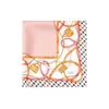 Daks Pink Chainprint Silk Square Scarf Dcsc2f142