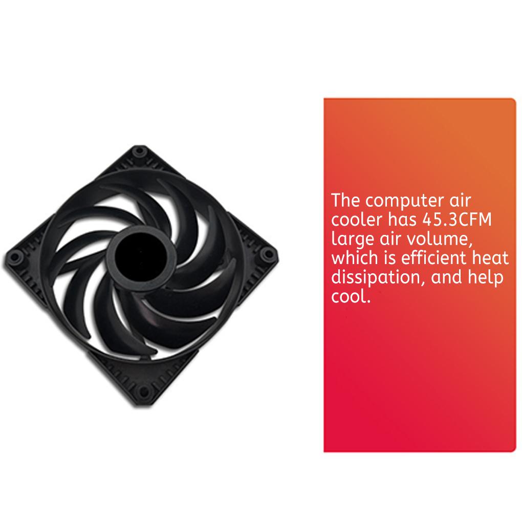 80mm CPU Cooler Computer Case Fan Desktop PC Mute Air Cooling High Speed Radiator Heats Dissipation Heatsink Accessories