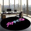Kpop Demon Hunters (19) Round Office Rug Decorative Floor Rug for Office Bedroom Living Room and Home Space