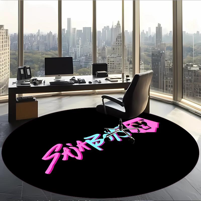 Kpop Demon Hunters (19) Round Office Rug Decorative Floor Rug for Office Bedroom Living Room and Home Space