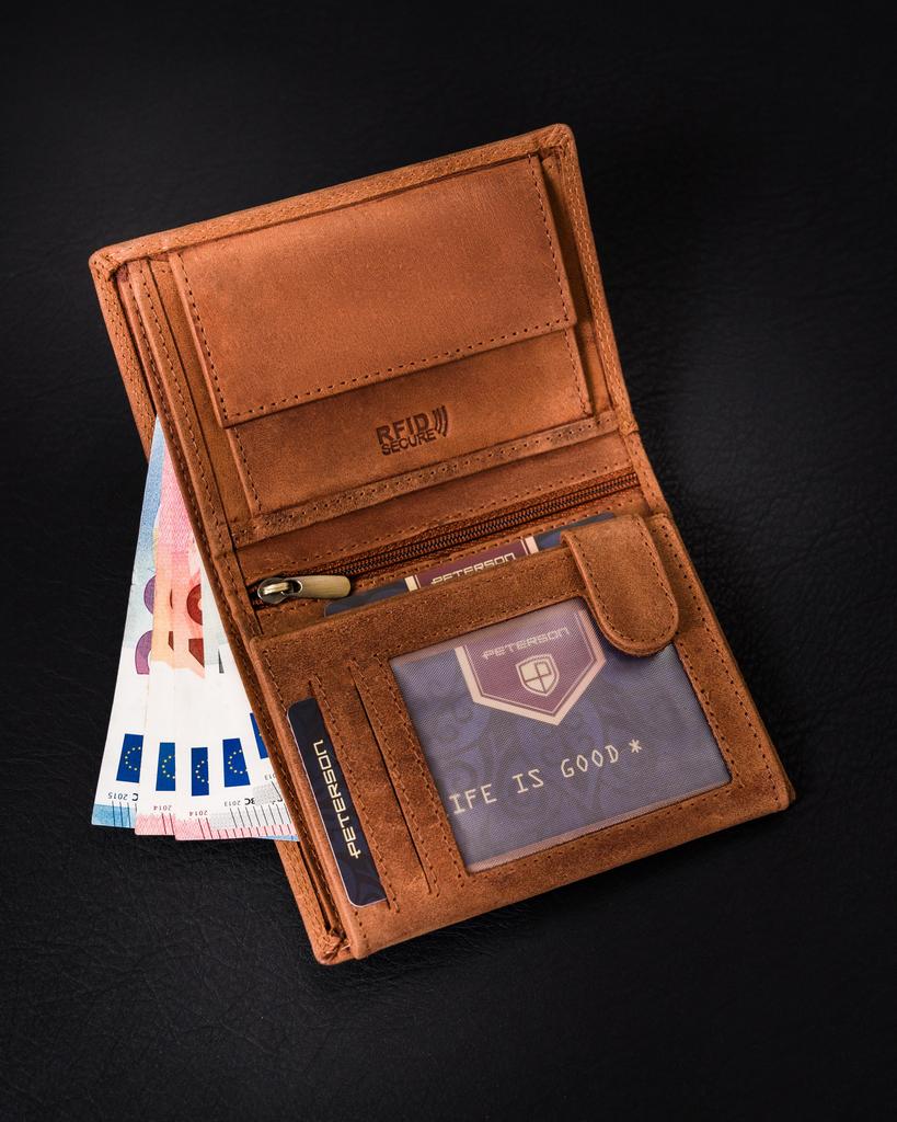 PTN N4-CHM-M-8527 Cognac Leather Wallet