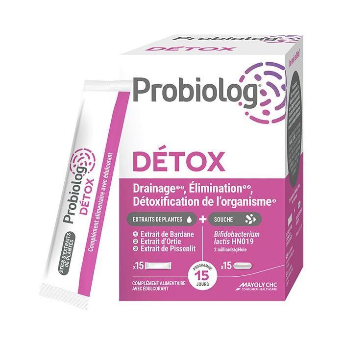 Mayoly Spindler Probiolog Détox - 15 Gélules + 15 Sticks