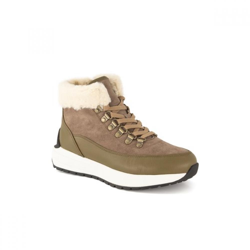 Daks Women Fur Comfort Boots  Khaki  Dlb311da63 250/Khaki (DA63)