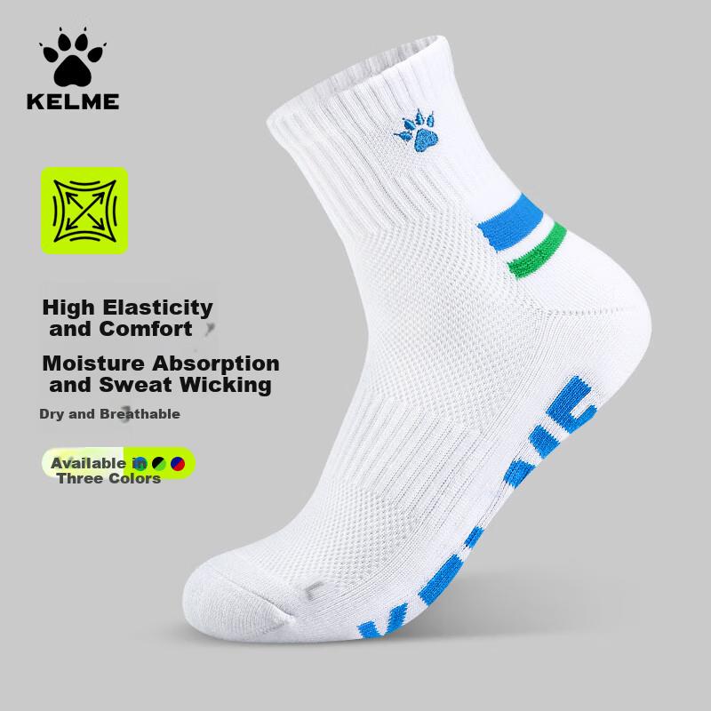 KELME Socks Badminton Socks (3 Pairs) Unisex Sports Socks Non-Slip Breathable Running Basketball Training Casual Socks