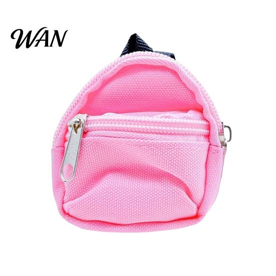Small Zipper Pouch Mini Backpack Coin Purse, Scratch Resistant Zippered Compartment Doll Accessory Keychain Bag, Waterproof Oxford Cloth Earphone Case