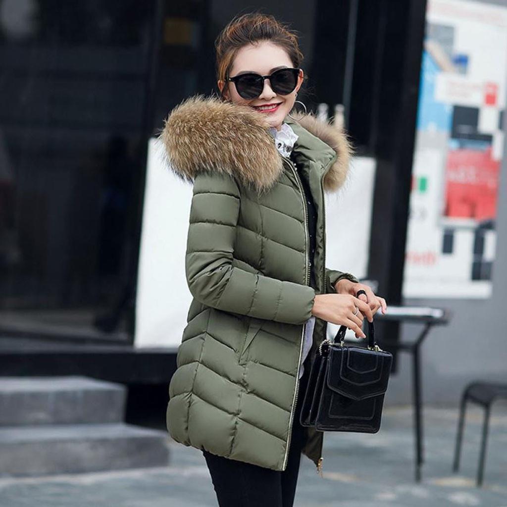 Fashion Solid Women Casual Thicker Winter Slim Coat Overcoat