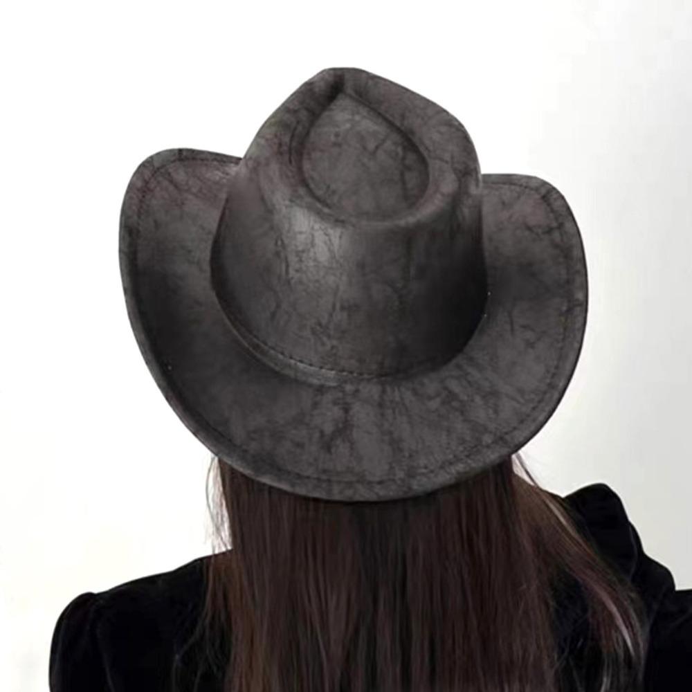 Wide Brim Western Cowboy Hat Ethnic Style Summer Sun Hat Simple Knight Hat  Jazz