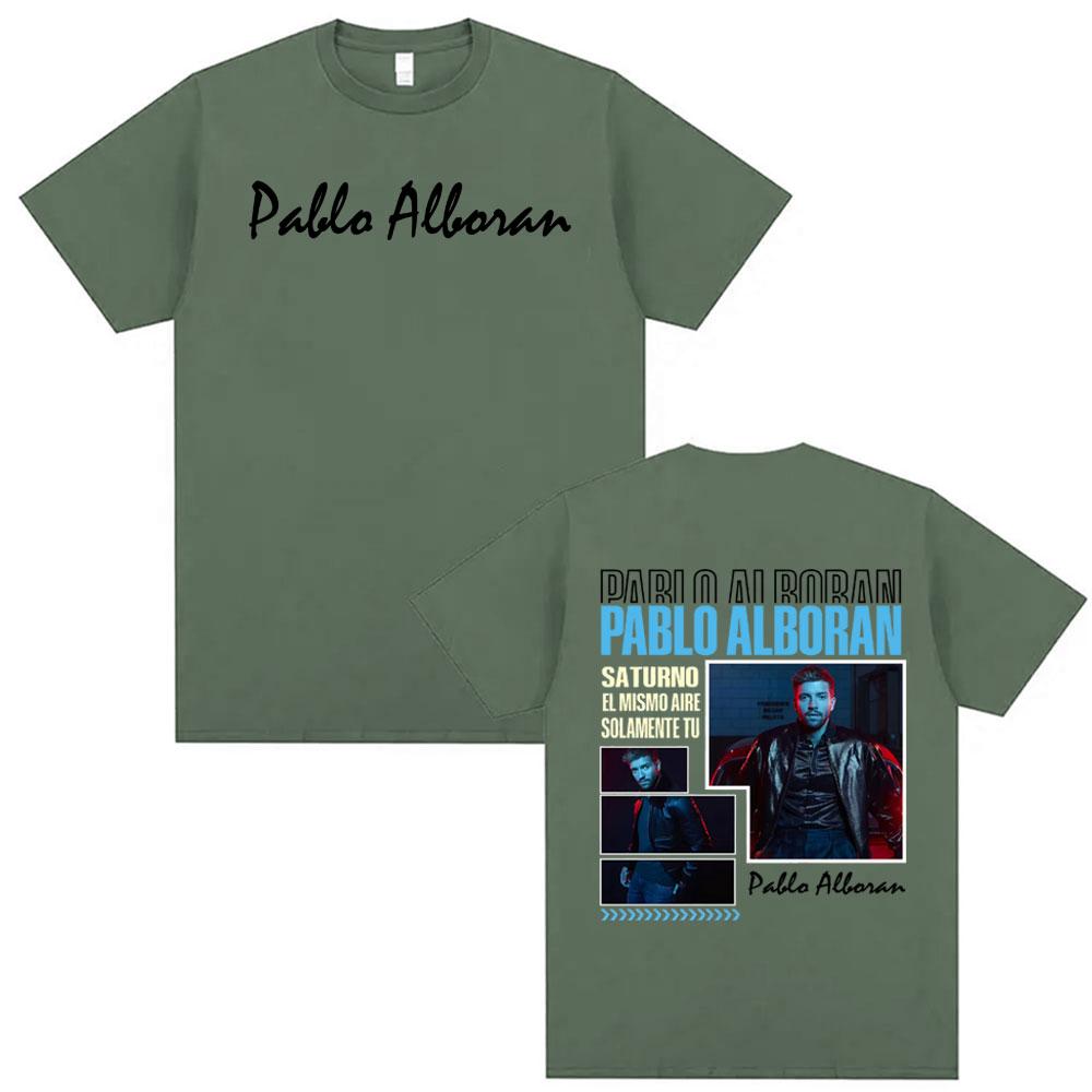 Pablo Alborn Global Tour Cover T Shirt Tops Unisexs Clothing ONeck Summer Comfort Trending T Shirts High Street Hip Hop Tshirts