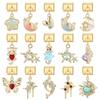 Zircon Eyes Star Heart Starfish Moon Gold Color Pendant Italian Charm Links Fit 9mm Bracelet Stainless Steel DIY Jewelry Gifts