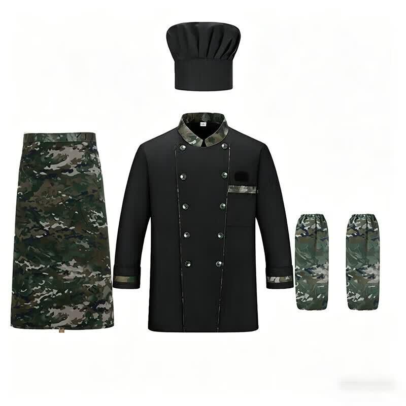 Yuetusen Outdoor Camouflage Antistatic Chef Uniform Set 3XL