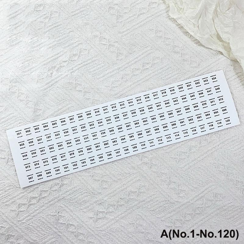 Nr. 1-240 Nagellack Nummer Aufkleber Etikett Farbe Gel Flasche Lippenstift Nägel Spitzen Display Nummerierung Maniküre Werkzeug Lack Kleber