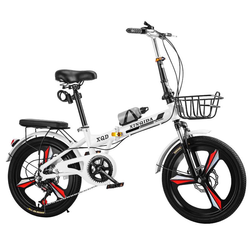 20/22-Inch Foldable Portable Bike with Variable Speed & Shock Absorption for Adults and Children