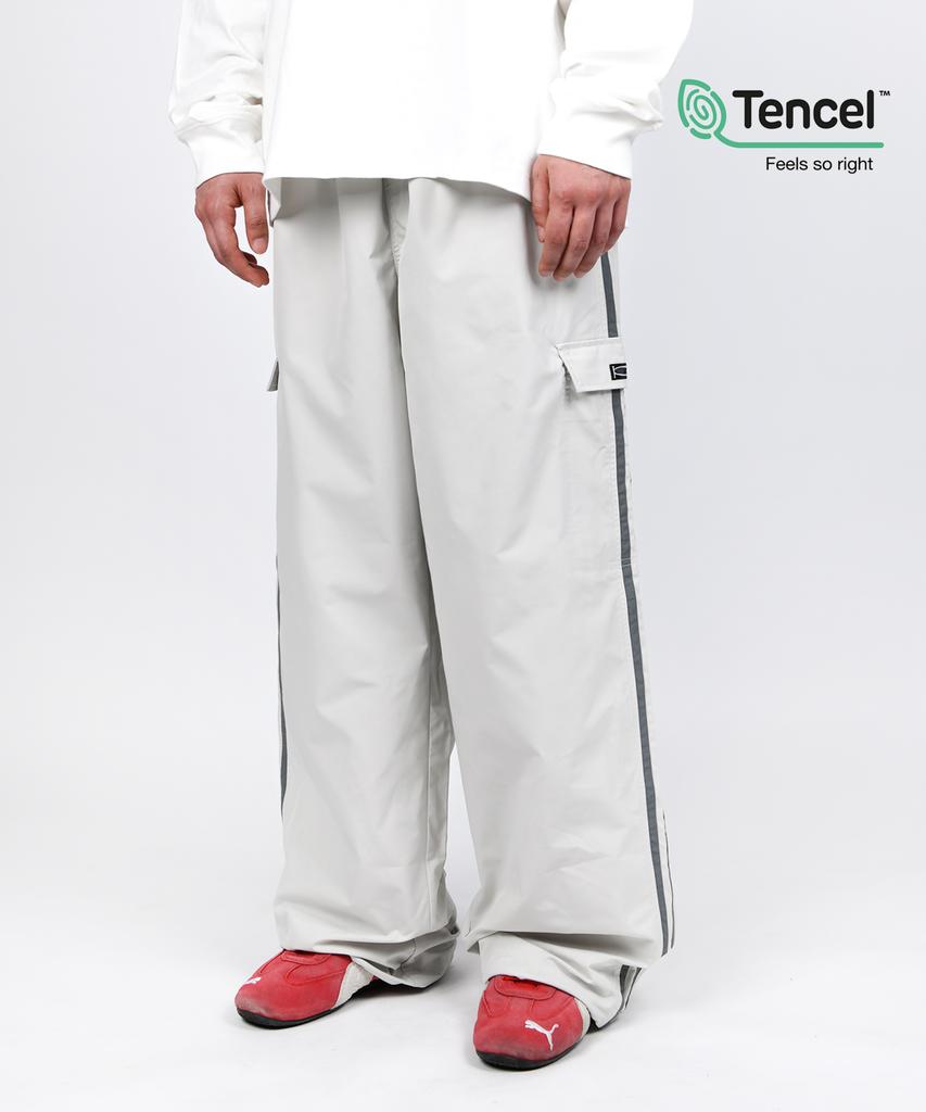 PHYSICAL DEPARTMENT Color Block Stitch Track Pants Ivory