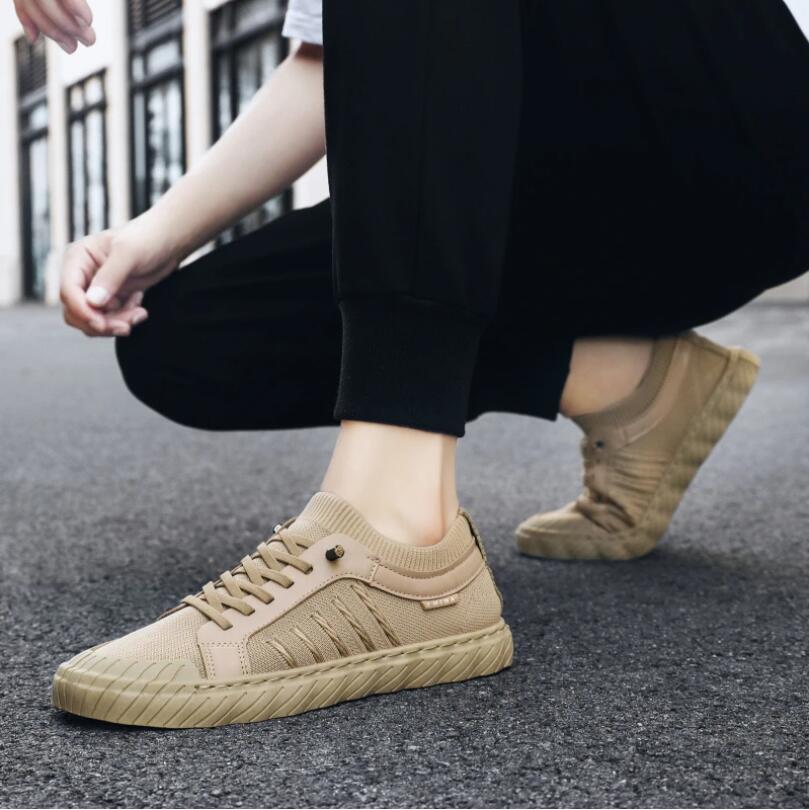 2024New Breathable Cloth Shoes Men's Sneakers Light Trendy Casual Shoes  Weaving Mesh Men's Shoes Versatile Vulcanized Shoes