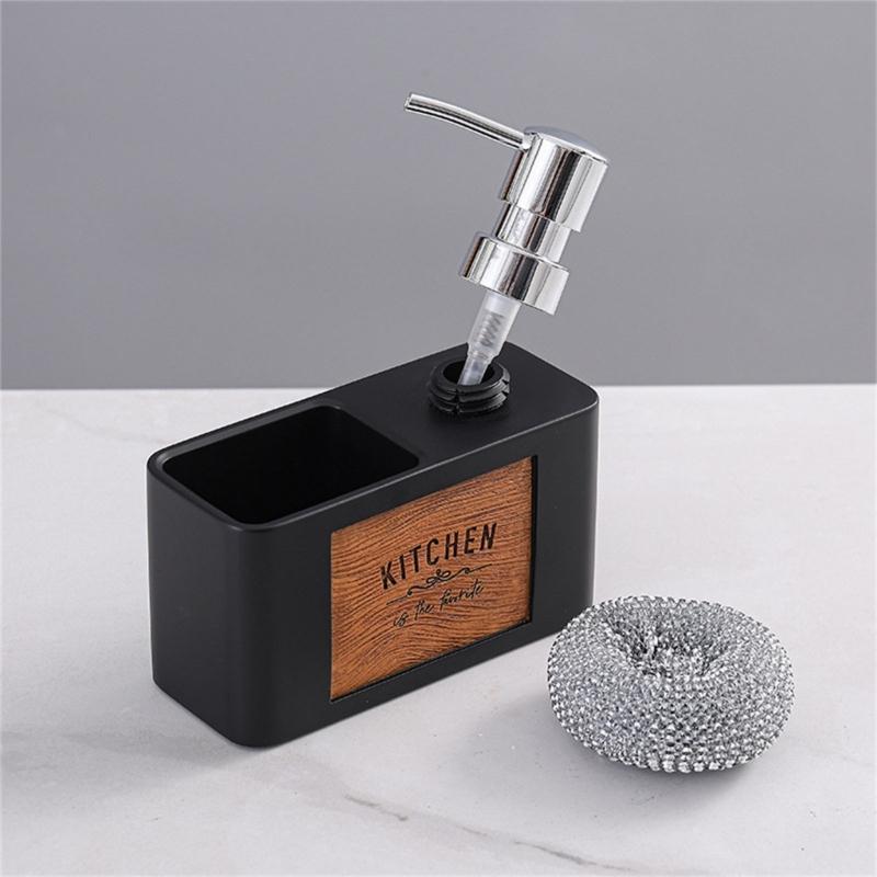 Kitchen Soap Dispenser Set with Sponge Caddys 2in1 Kitchen Soap Dispenser Set for Kitchen Sink,Bathroom Kitchen Gadgets