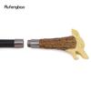 Yellow Resin Wolf Head Tree Root Walking Cane Fashion Decorative Steel Stick Gentleman Elegant Cosplay Cane Knob Crosier 94cm