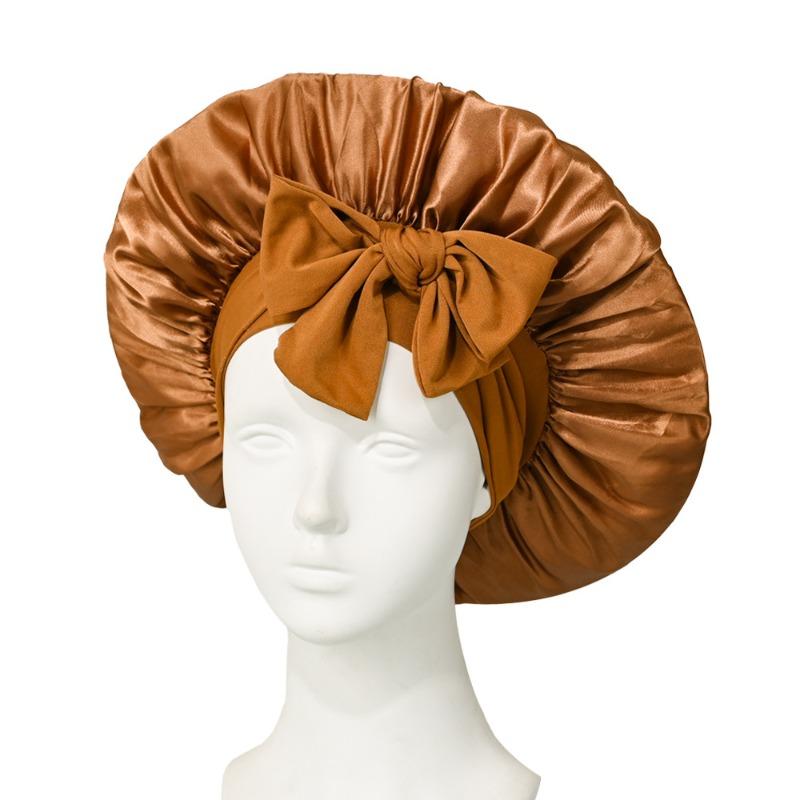Satin Bonnet Silk Bonnet Adjustable Bonne for Sleeping Hair Bonnet with Tie Band Bonnets for Women Men Hair Wrap