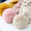 Knitting Wool Beanie Plush Warm Knitted Cap Comfortable Bear Children Scarf Hat Set  Baby