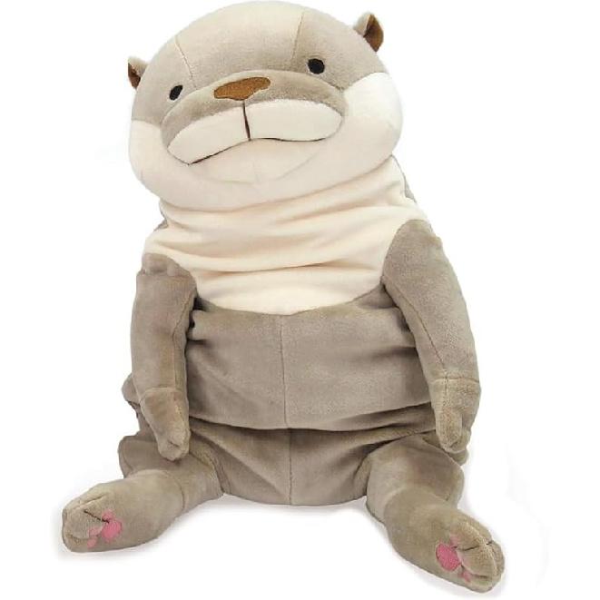 Ultra Soft Mochi Otter Plush – 11.8 Adorable Stuffed Animal Pillow, Cute & Fluffy Otter Plush Toy for Kids & Adults, Birthday Gift & Bedroom Gray Otter - L
