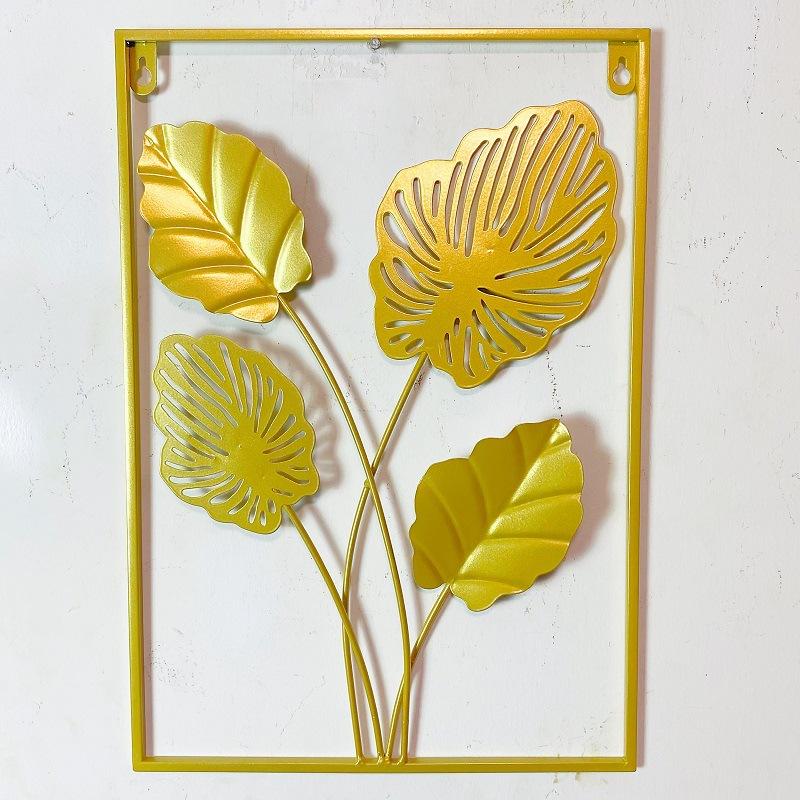 1PC Colorful Iron Leaves Modern Living Room Wall Decoration TV Sofa Background Wall Entrance Hanging