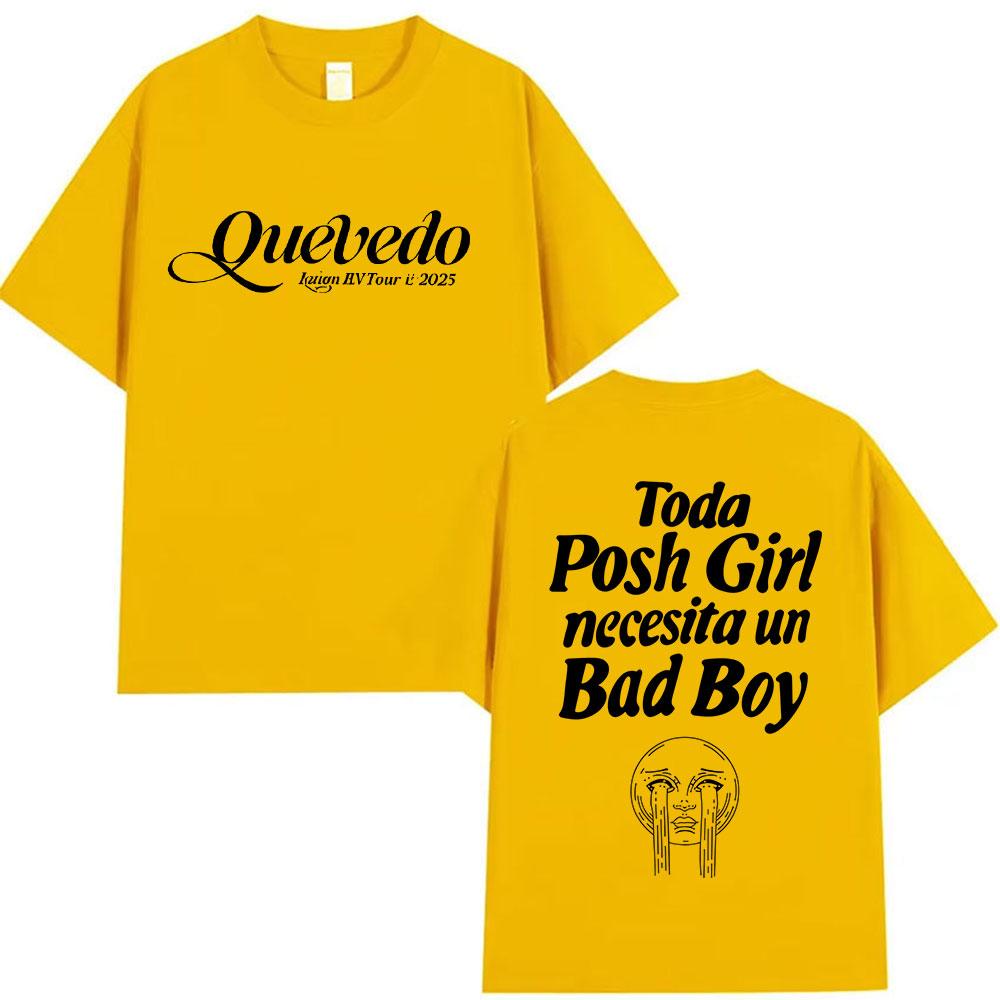 

2025Summer Quevedo Buenas Noches Tour TShirts Men Women Casual Cozy Cotton Short Sleeve T Shirt Fashion ONeck Clothing Tshirt 4XL