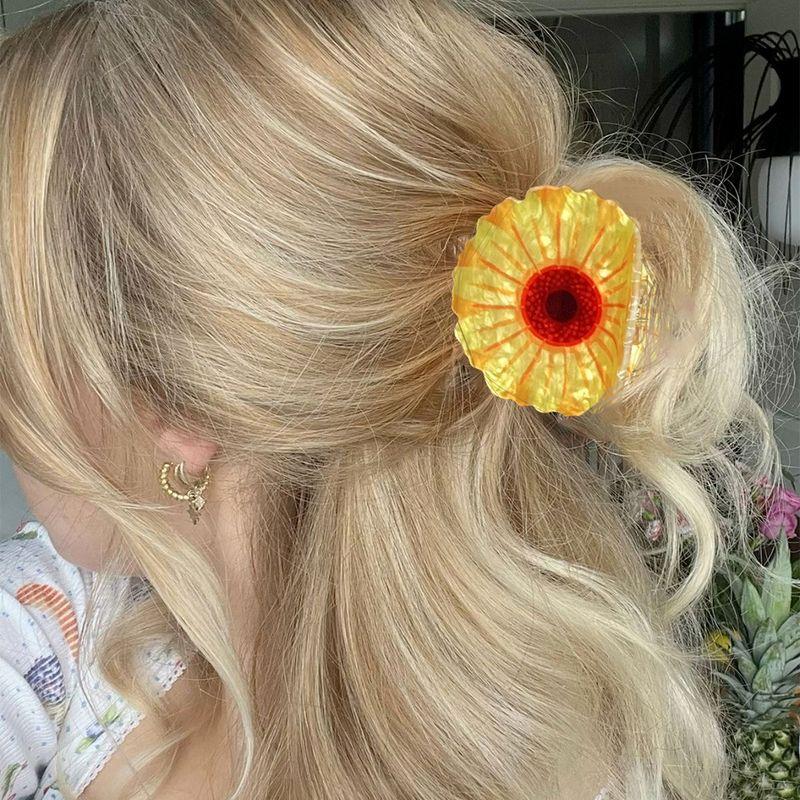 1pc Spring flowers, sunflower hair accessories, hair clips, hairpin clips, ponytail clips, half tied hair, shark clips