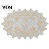 Decorative Table Covers for Weddings White Lace Doily, Elegant Retro Placemat, Embroidered Vintage Floral Doilies Tea Trays Mat, Rectangular